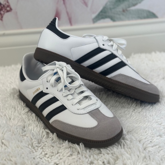 NWT Adidas Unisex Black and White Samba OG Sneaker Unisex Shoe Men 6.5/Women 7.5 - Picture 3 of 13